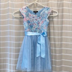 COPY - Girls baby blue floral dress